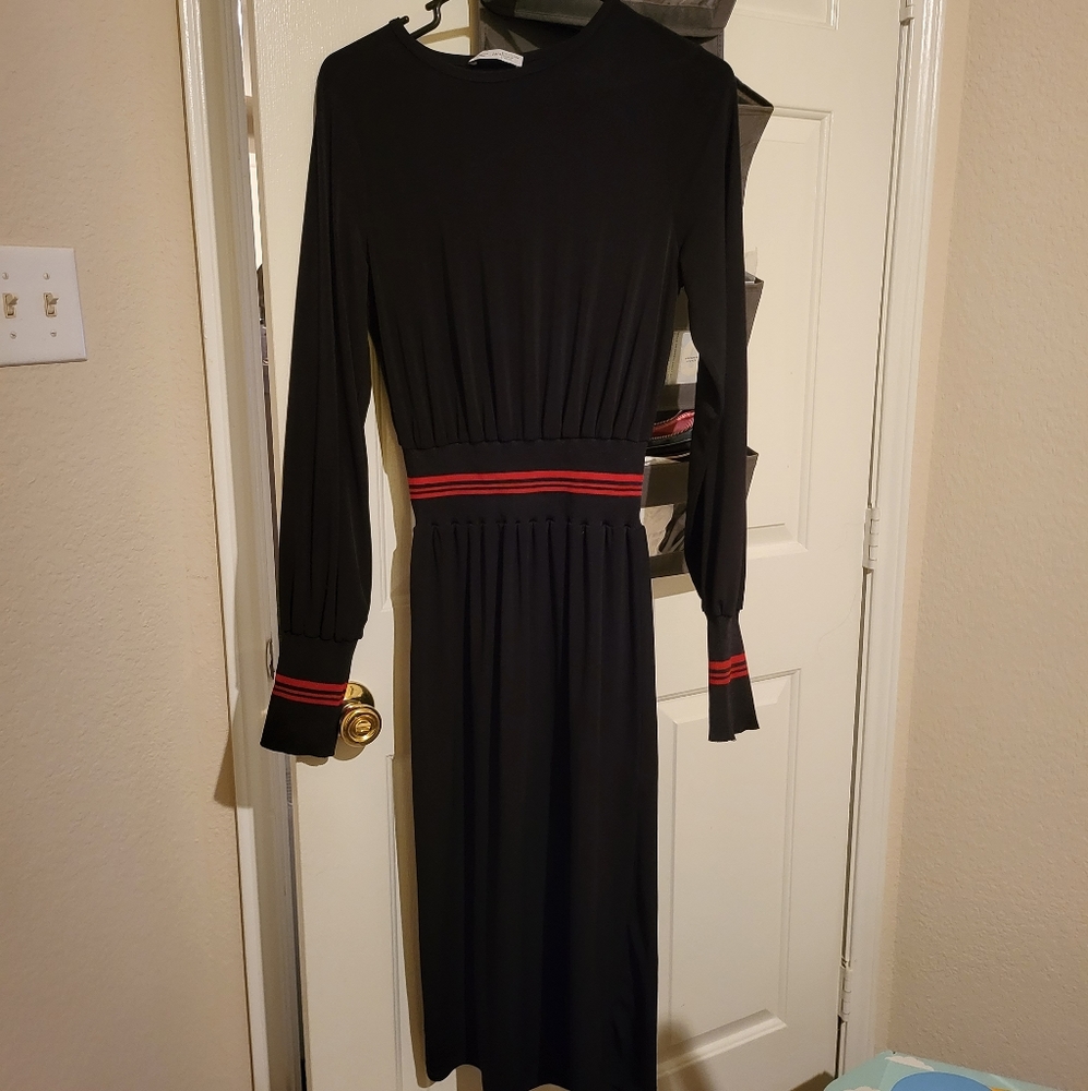 Zara Contrasting Ribbed Dress